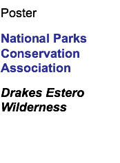 Poster National Parks Conservation Association Drakes Estero Wilderness 