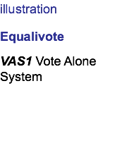 illustration Equalivote VAS1 Vote Alone System